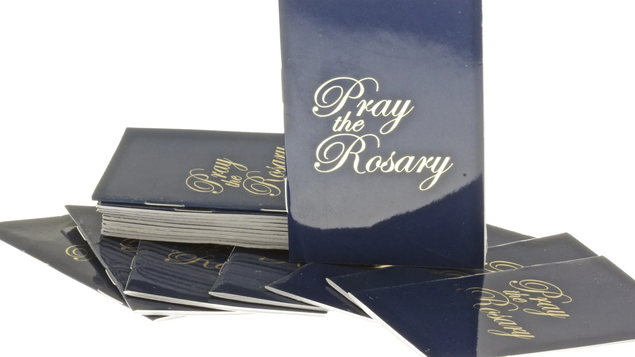 10 Light Blue Cord Miraculous Medal Rosary Bracelets with Prayer Booklets
