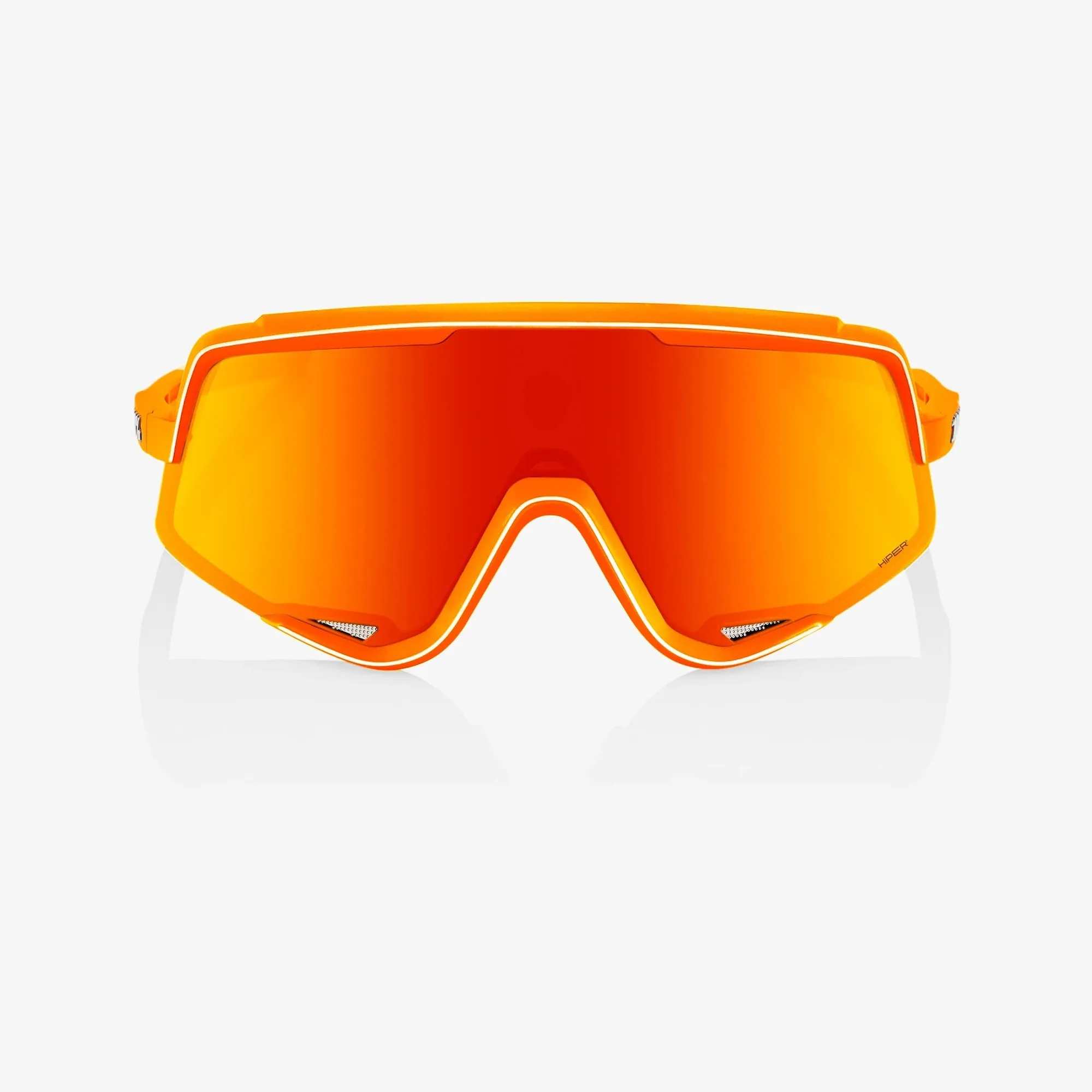 100% Glendale Sunglasses - Neon Orange (HiPer Red Mirror Lens)