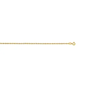 14K Gold 1.2mm Machine Rope Chain (Carded)