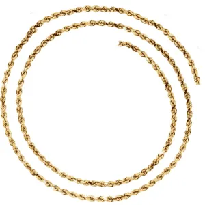 14k Yellow Gold 2.8mm Diamond Cut Rope 24" Chain