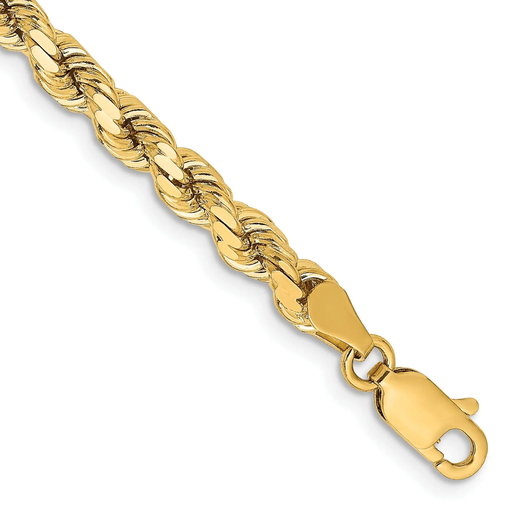 14k Yellow Gold 4.25mm D.C Rope Chain