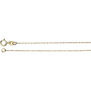 14k Yellow Gold .75mm Solid Rope 18" Chain