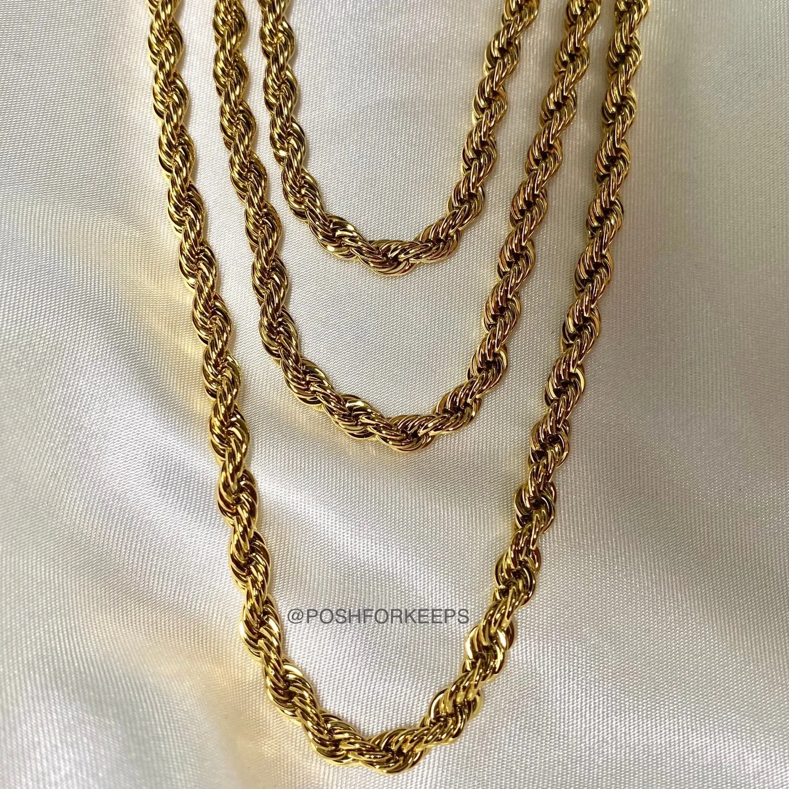 18K GOLD 5MM ROPE CHAIN