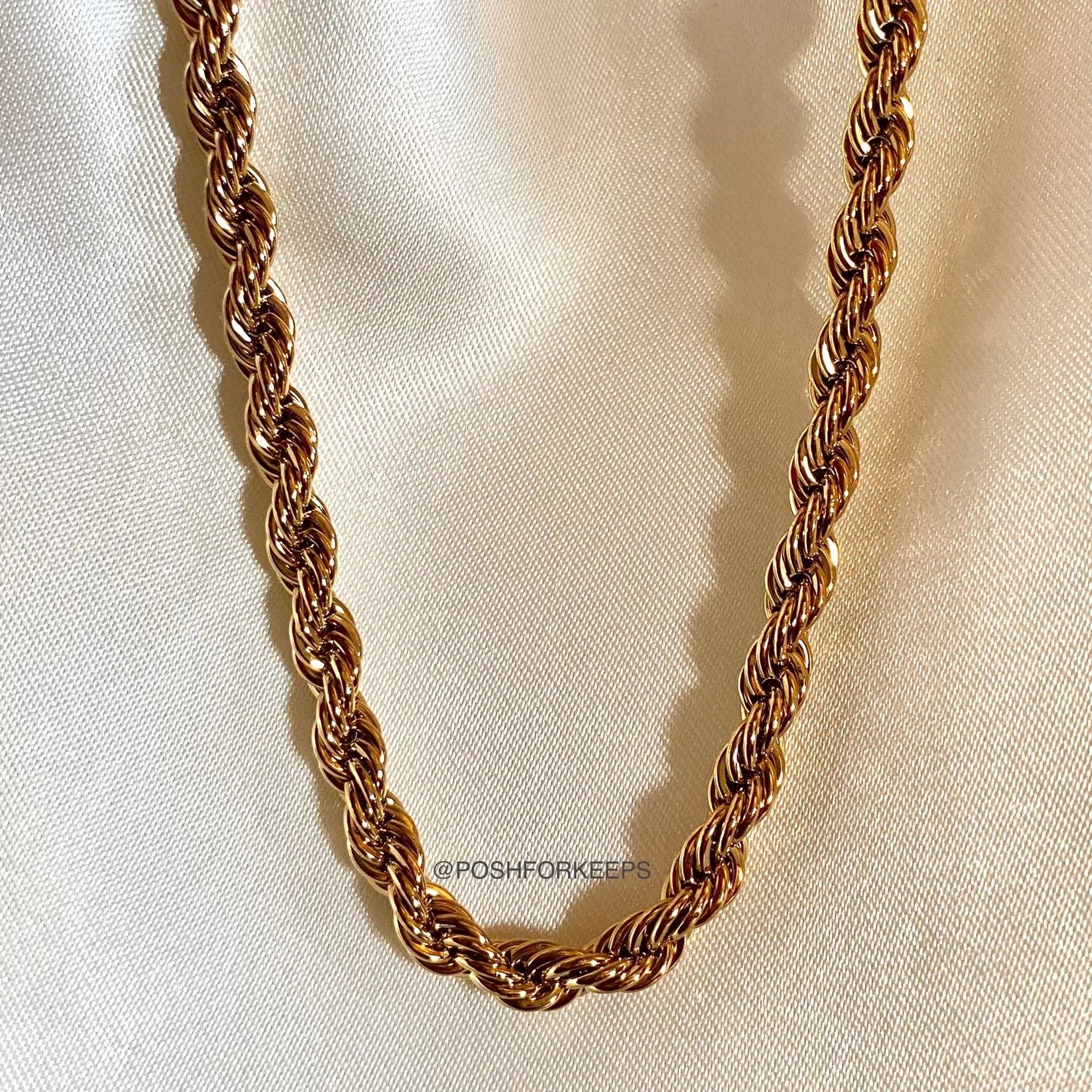 18K GOLD 5MM ROPE CHAIN