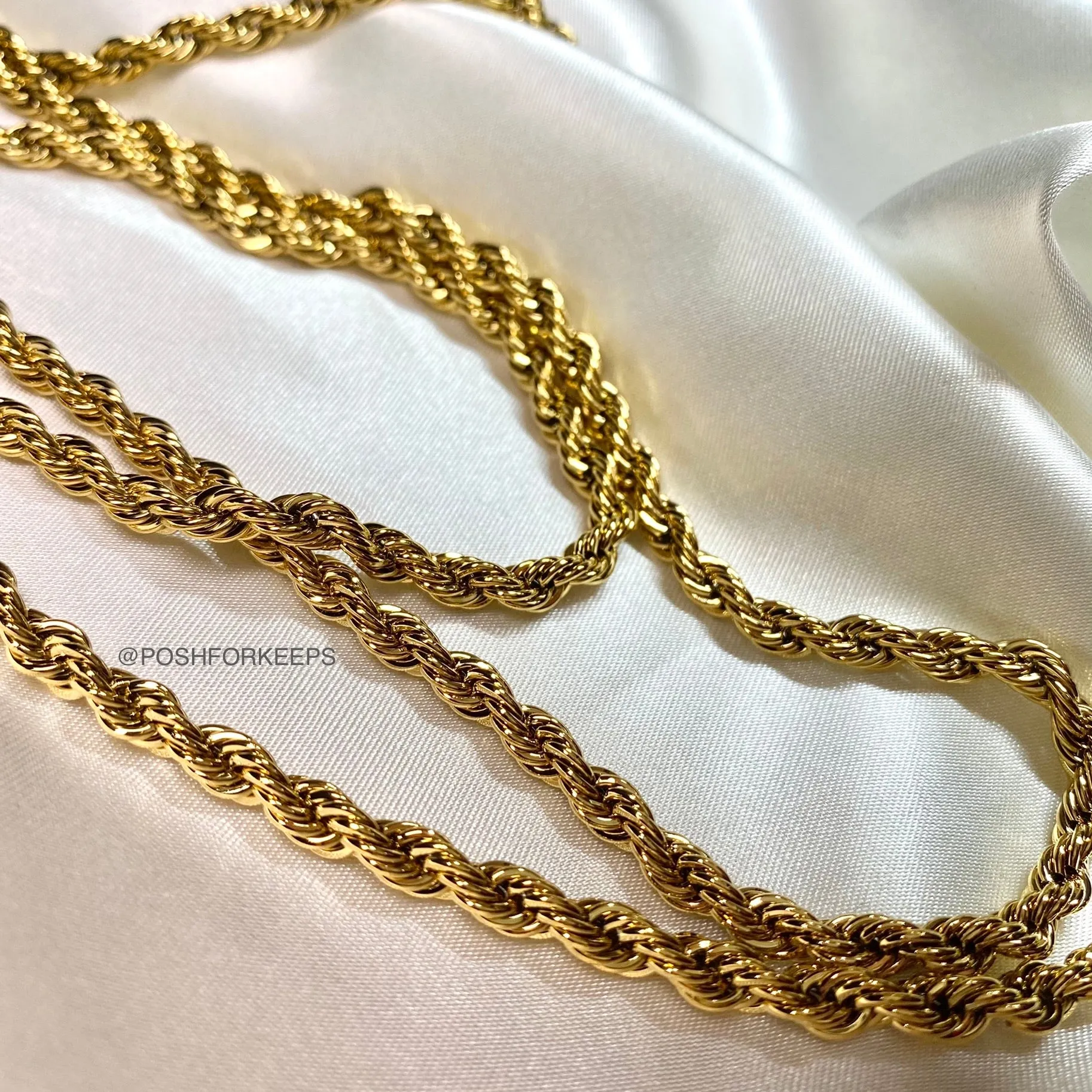 18K GOLD 5MM ROPE CHAIN