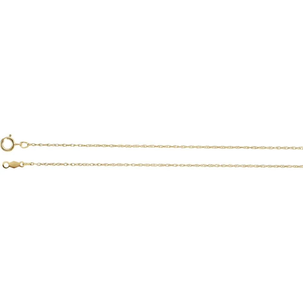 18k Yellow Gold .85mm Rope 24" Chain