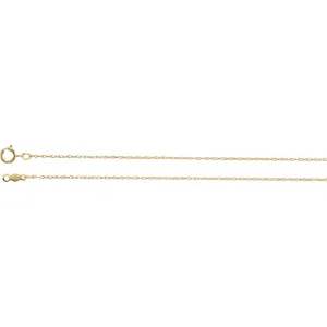 18k Yellow Gold .85mm Rope 24" Chain