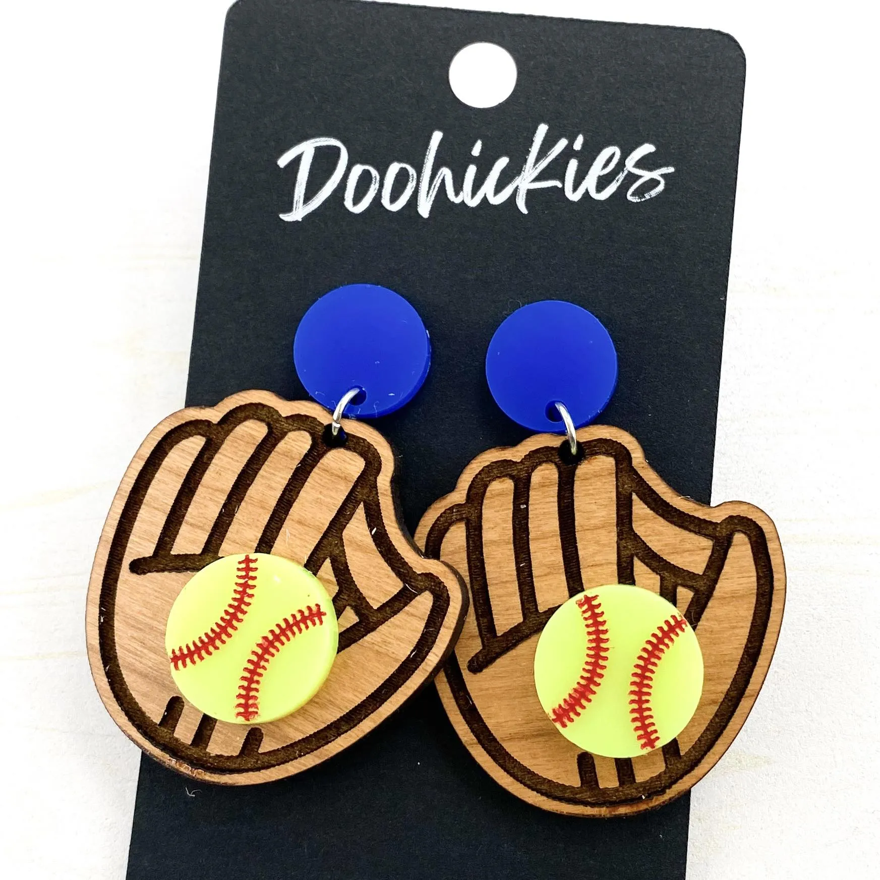 2" Custom Spirit You're Out Dangles -Sports Earrings