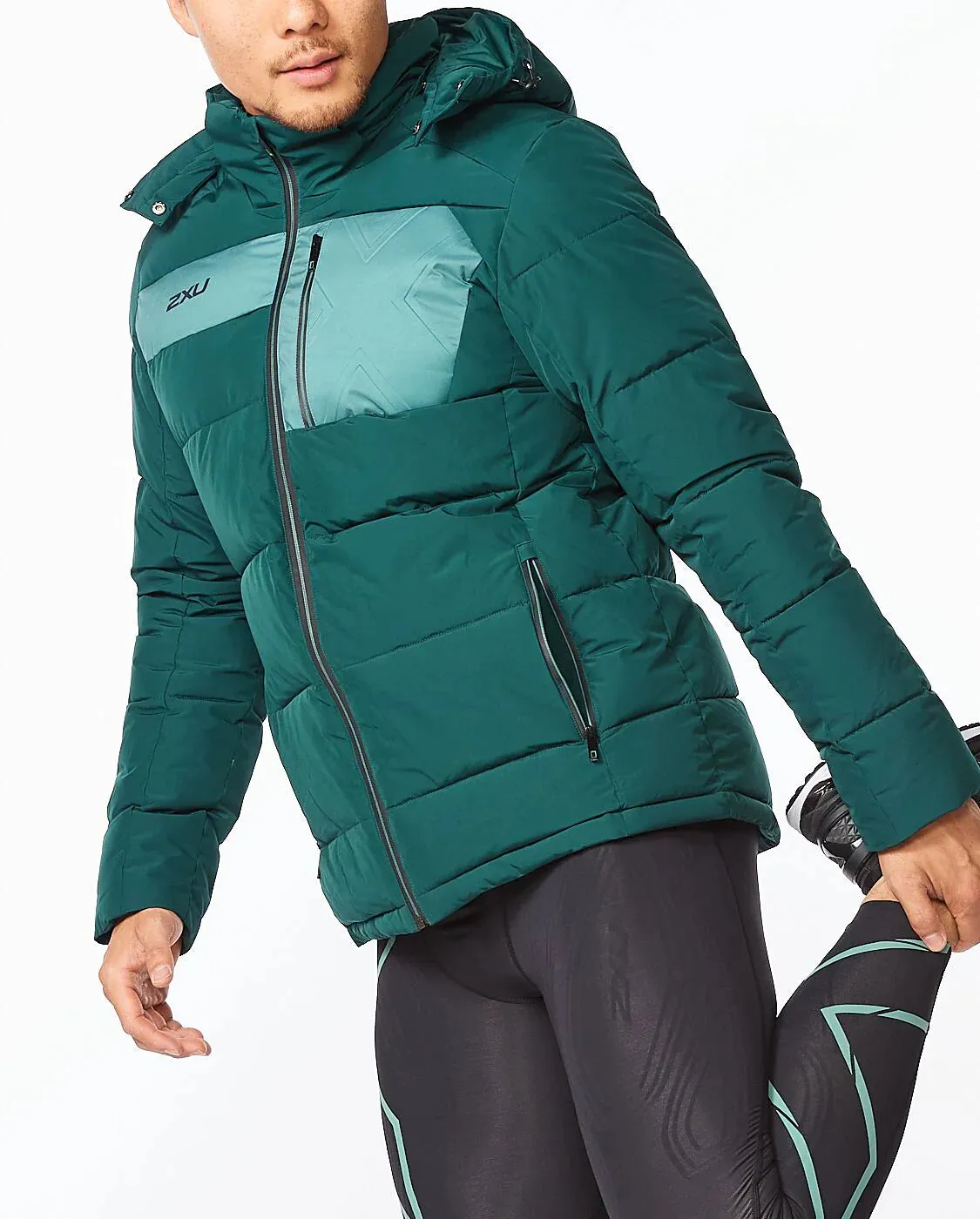 2XU Utility Insulation Jacket, Herren, Pine/Silver Sage