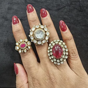 3 moissanite rings
