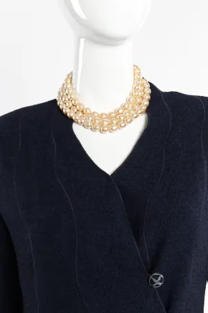 3-Strand Pearl Collar Necklace