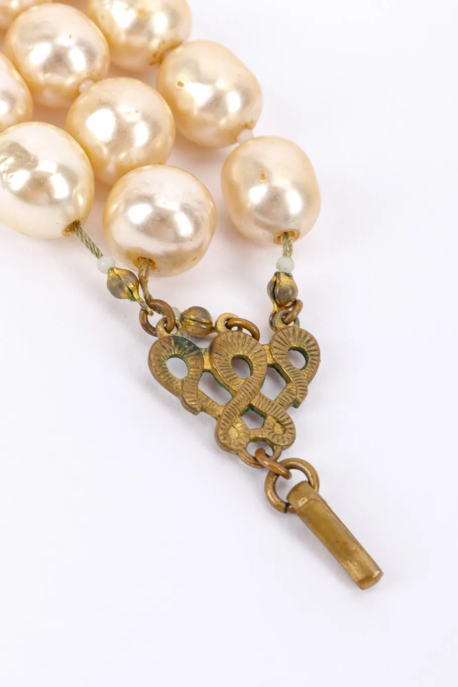 3-Strand Pearl Collar Necklace