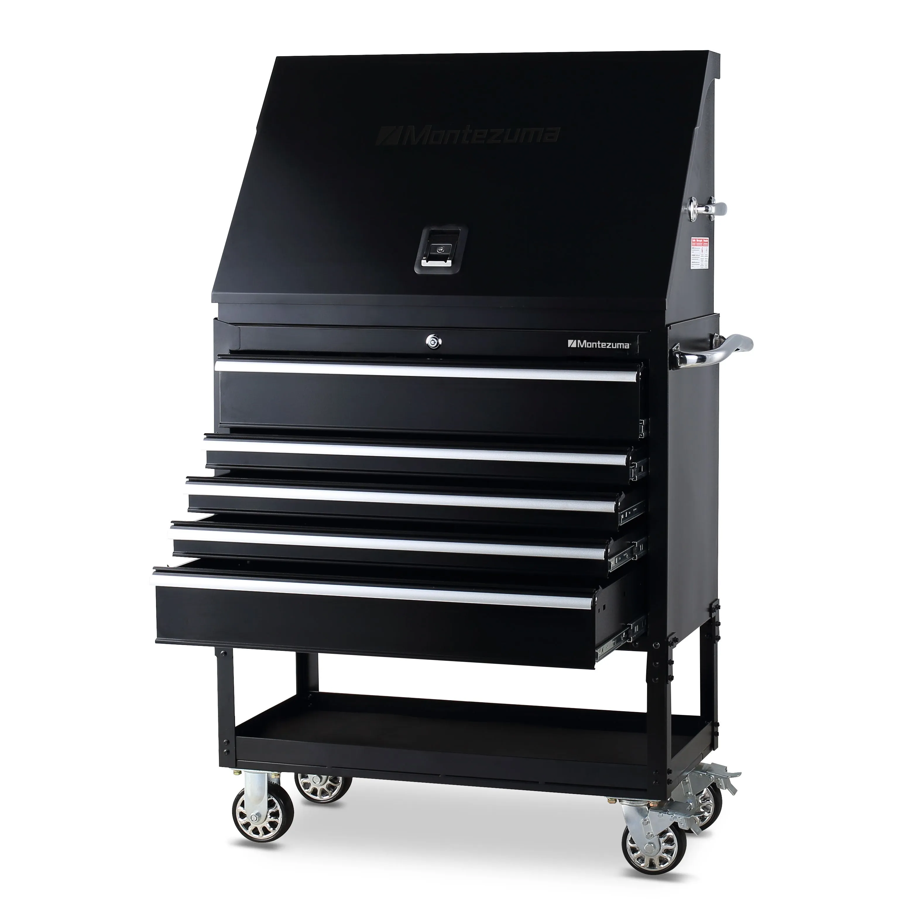 36 x 17 in. Steel Triangle Toolbox and 36 in. 5-Drawer Utility Cart Combo