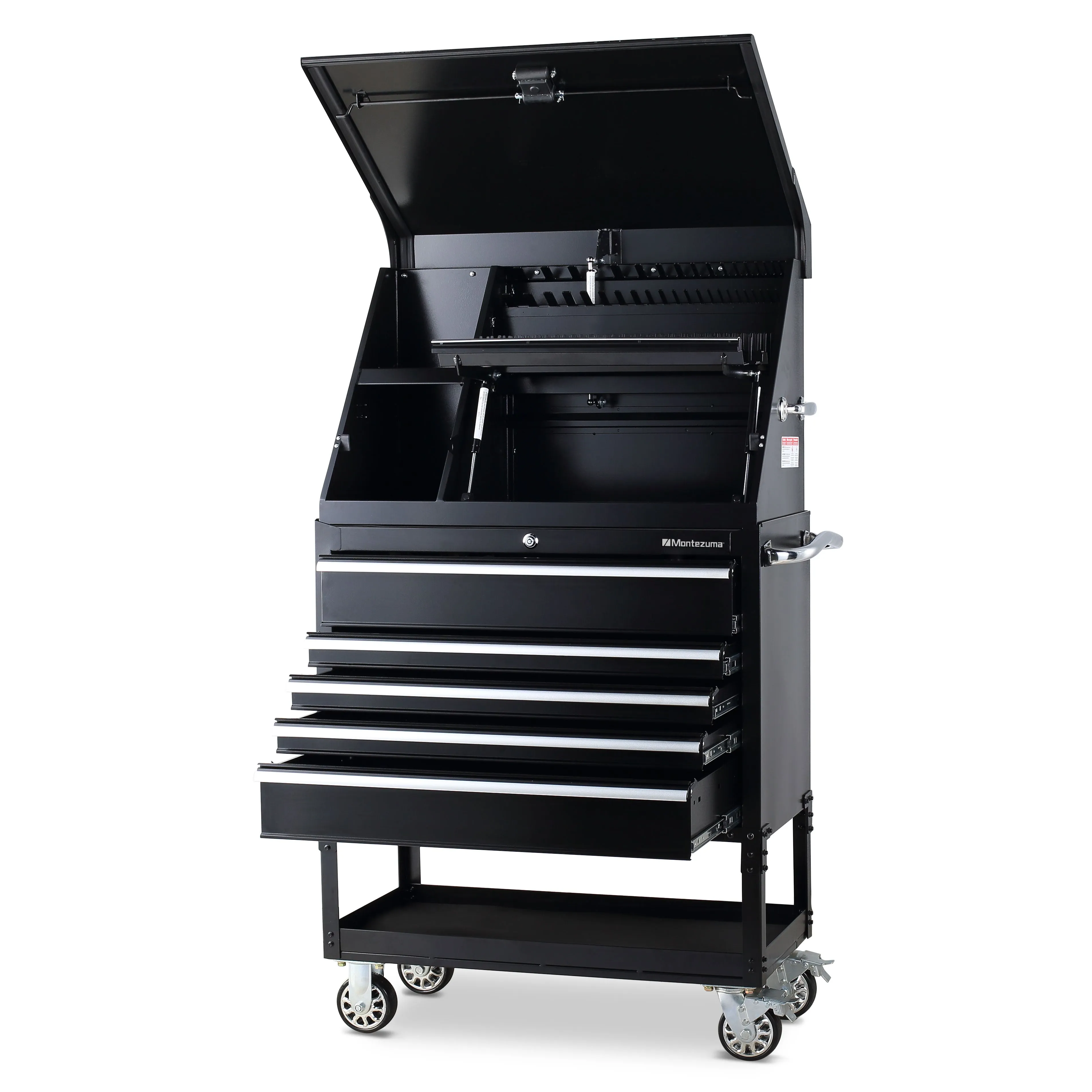 36 x 17 in. Steel Triangle Toolbox and 36 in. 5-Drawer Utility Cart Combo
