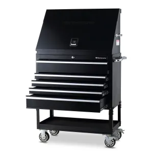 36 x 17 in. Steel Triangle Toolbox and 36 in. 5-Drawer Utility Cart Combo