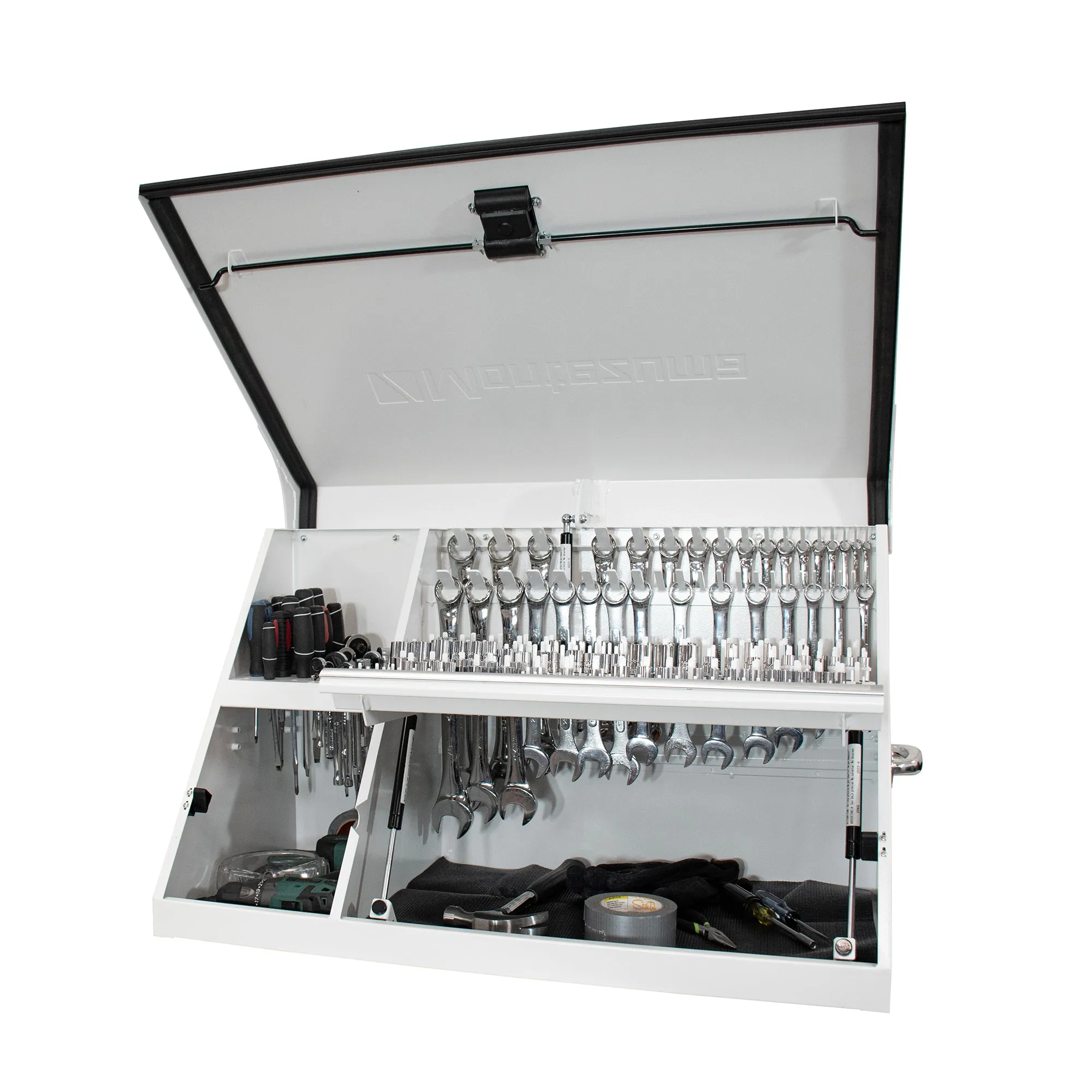 36 x 17 in. Steel Triangle Toolbox in White