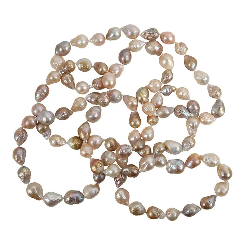 420-02 | PINK EDISON PEARL ROPE NECKLACE 46"
