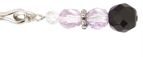 Adjustable  Clamp With Purple Beads
