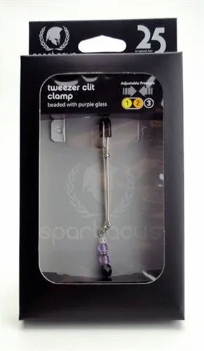 Adjustable  Clamp With Purple Beads