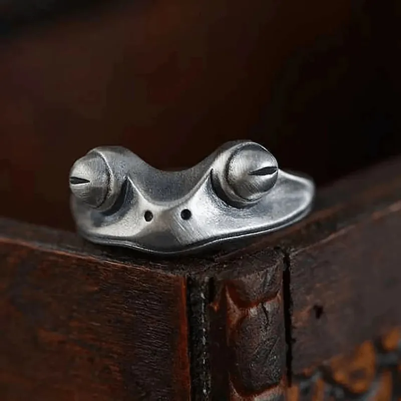 Adjustable Frog Ring For Men Daily Decoration Family Friends Gift