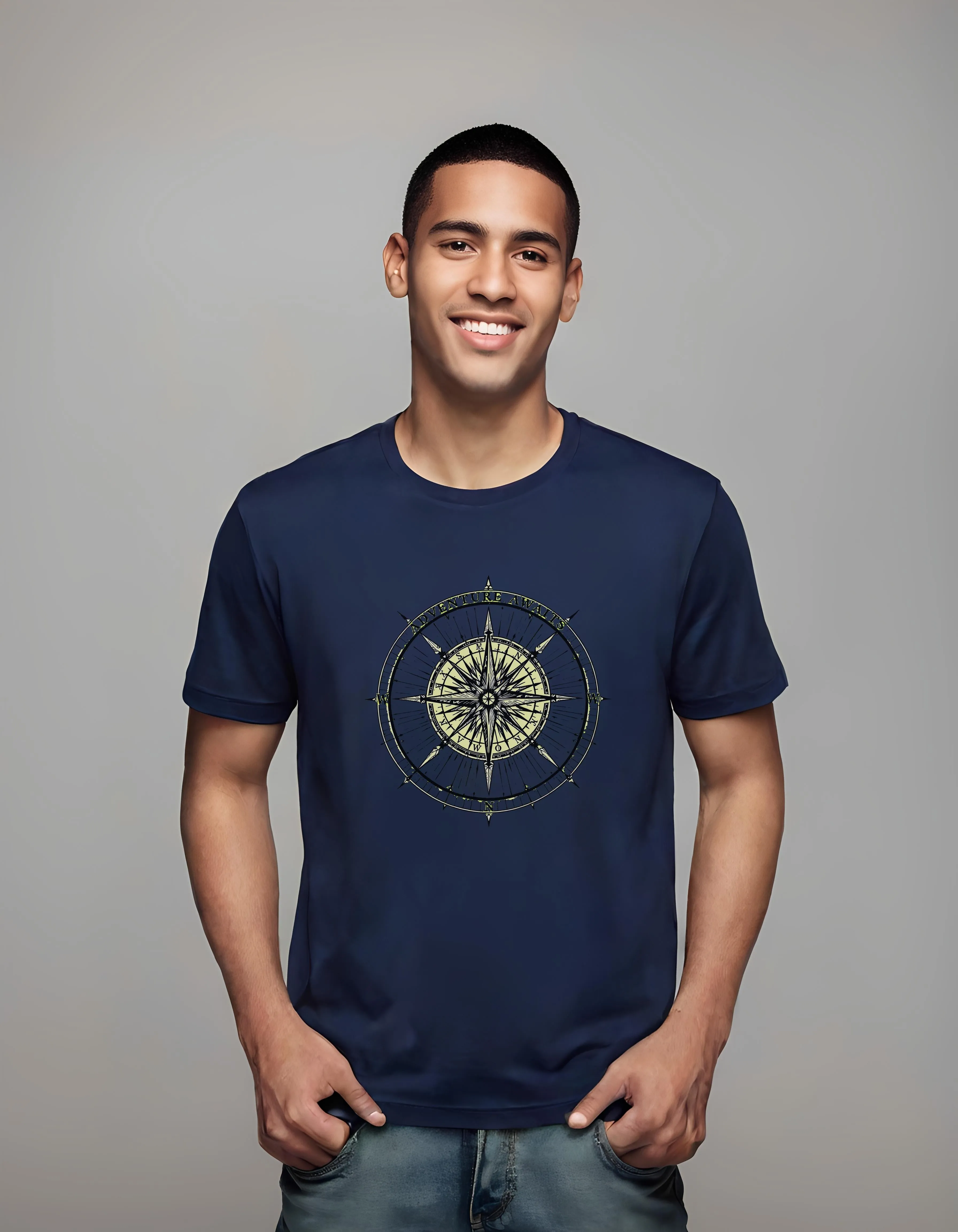 Adventure Awaits Compass Design | Classic T-Shirt (Unisex)