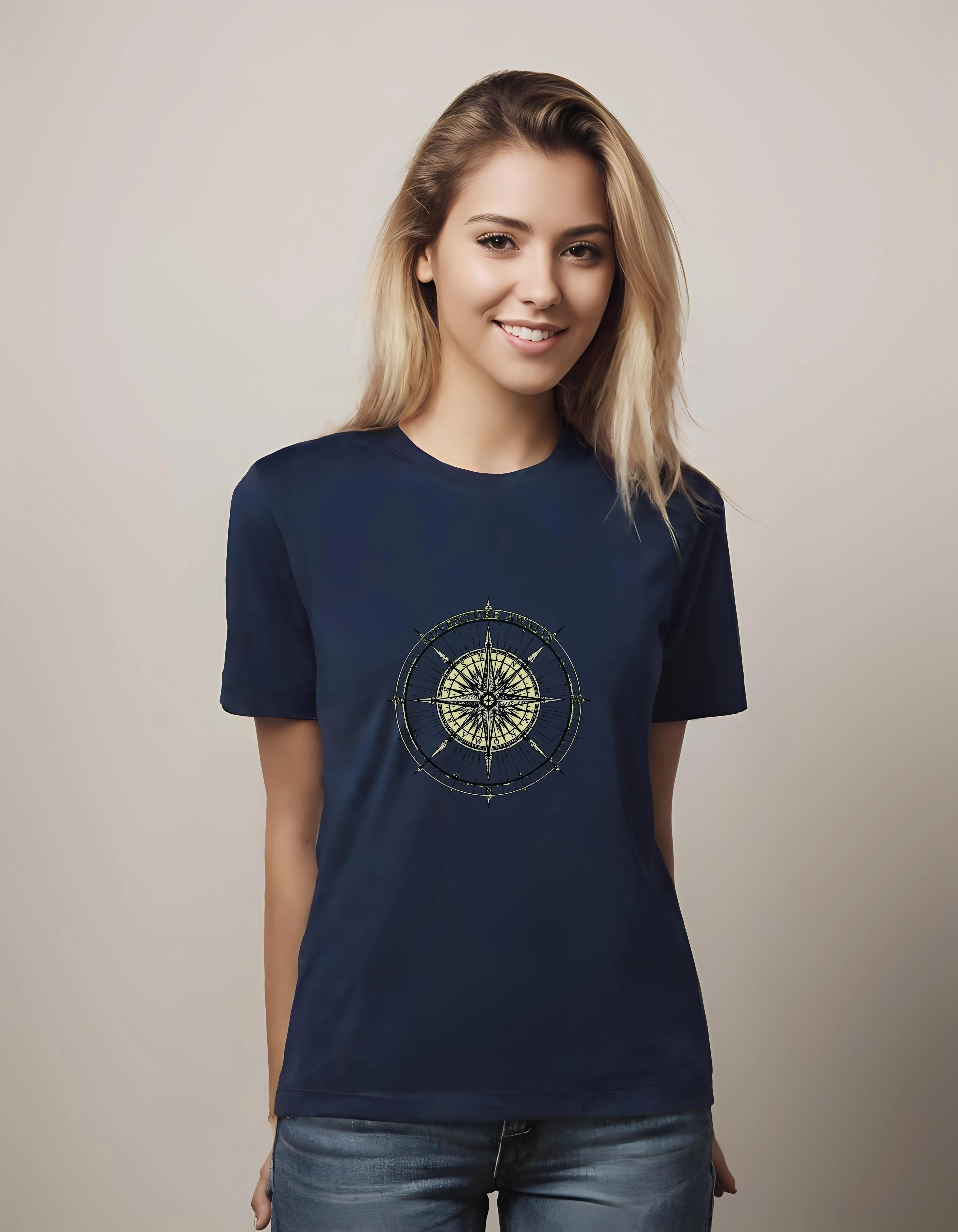 Adventure Awaits Compass Design | Classic T-Shirt (Unisex)