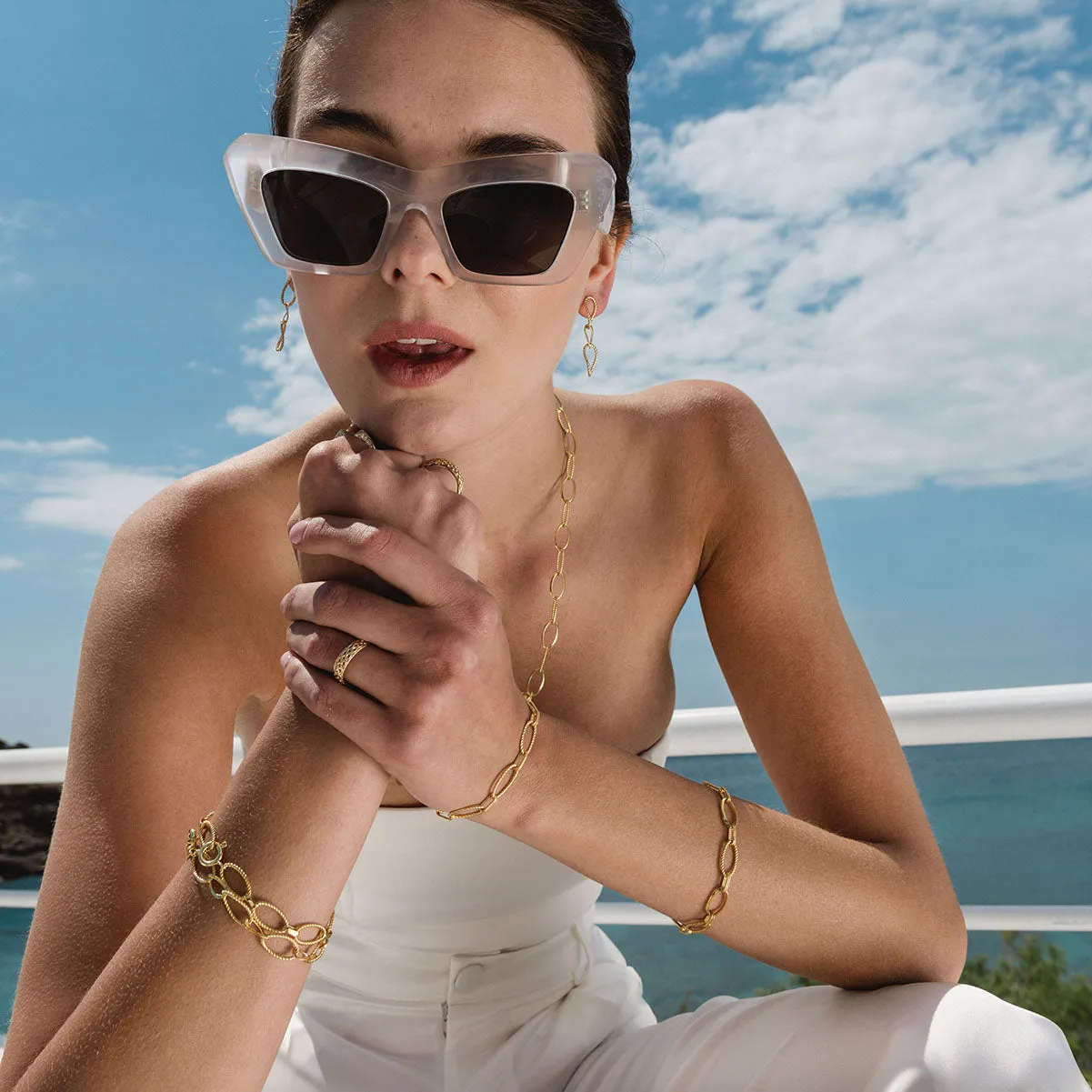 Al'Oro Rope Ovals Necklace / Bracelet