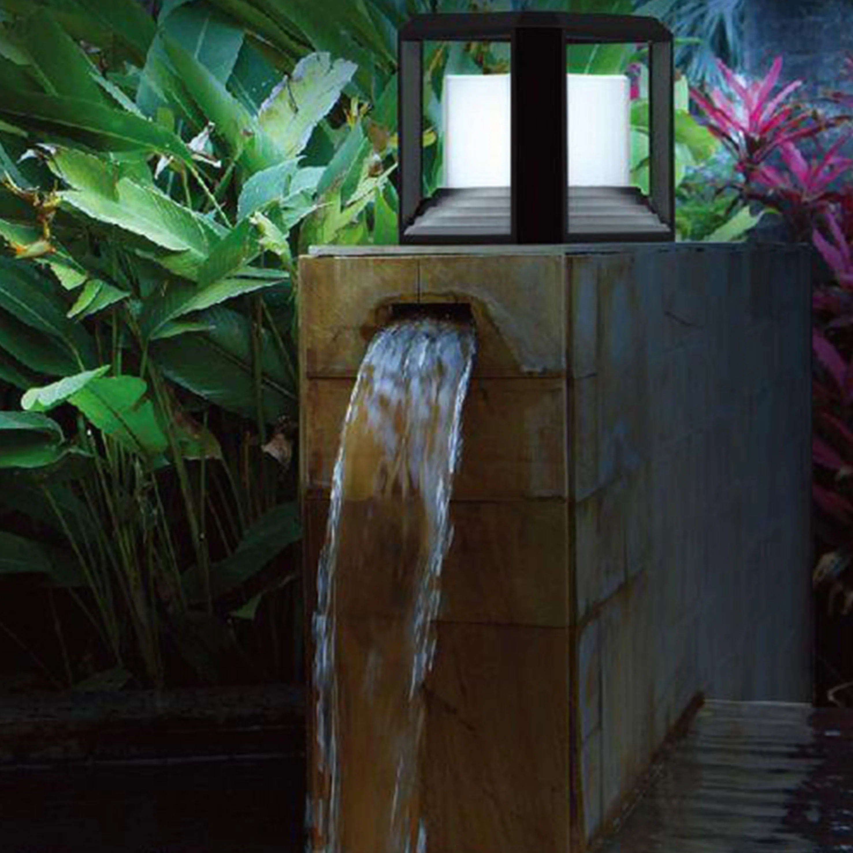 ANKUR QUADRATO ALUM DIECAST OUTDOOR POST GATE LIGHT