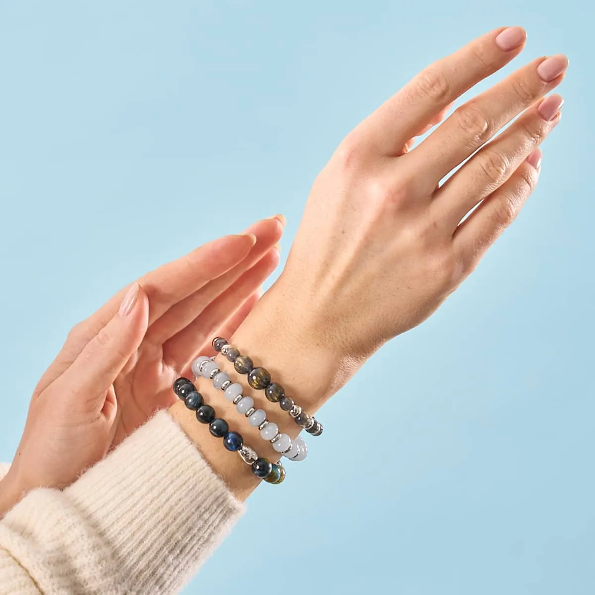 Aquamarine | Abacus Gemstone Bracelet