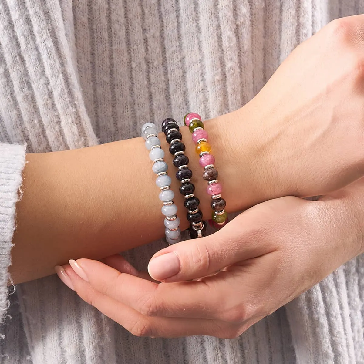 Aquamarine | Abacus Gemstone Bracelet