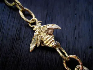 Artisan Bee Jewelry Link in Gold Bronze (one)