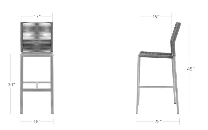 Avalon Bar Side Rope Chair