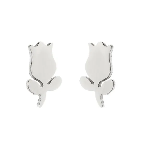 Baby and Children's Earrings:  Surgical Steel Tulip Earrings