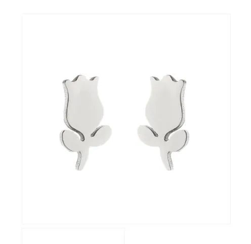 Baby and Children's Earrings:  Surgical Steel Tulip Earrings