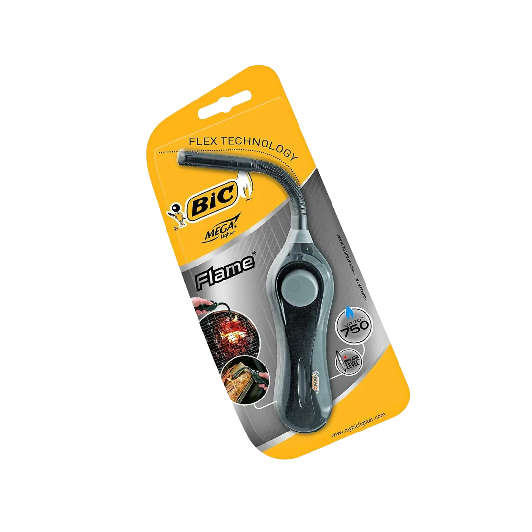 BIC Mega Lighter & Flex Multi-Purpose BBQ Barbecue Candle Outdoor Smoking
