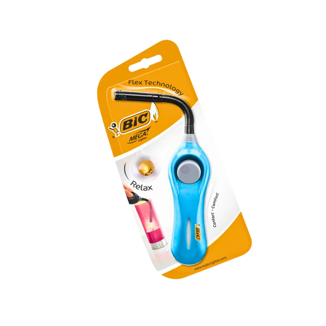 BIC Mega Lighter & Flex Multi-Purpose BBQ Barbecue Candle Outdoor Smoking