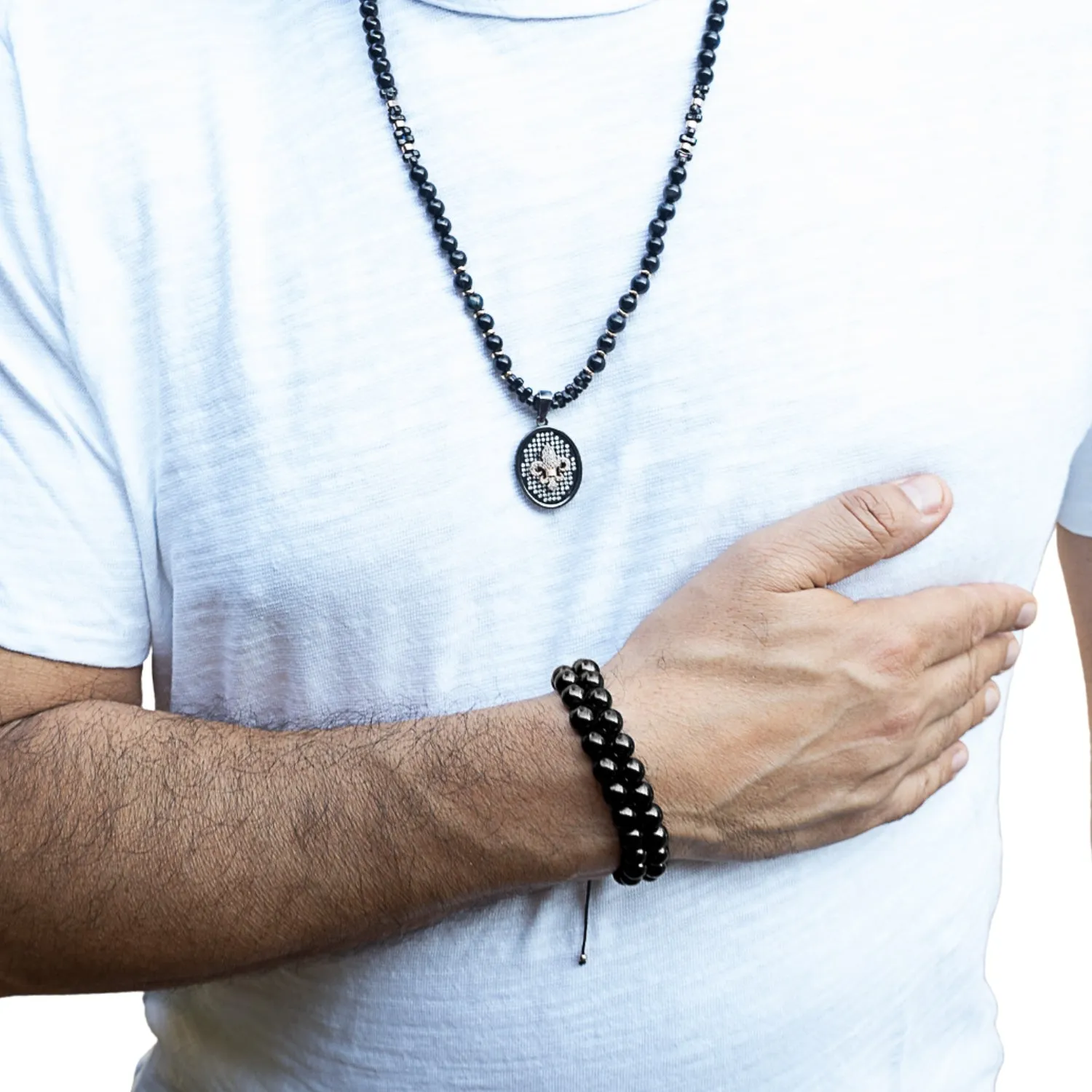 Black Onyx Men's Self Control Big Bracelet