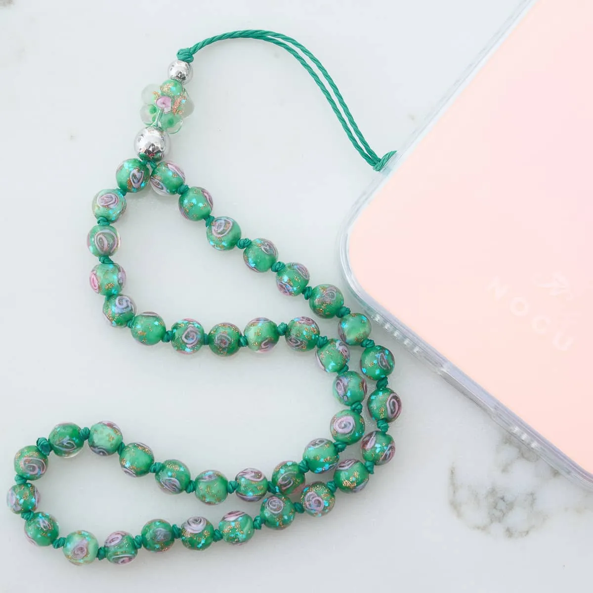 Blue Mistletoe | Firefly Glass | Phone Charm Strap