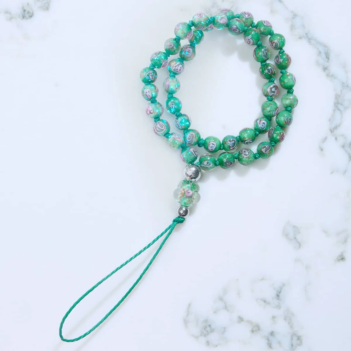 Blue Mistletoe | Firefly Glass | Phone Charm Strap