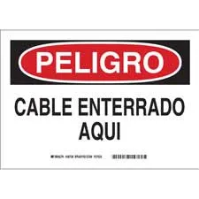 Brady PELIGRO Cable Enterrado Aqui Sign/ Buy online