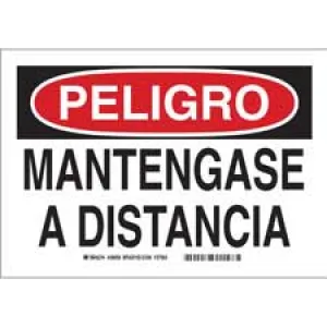 Brady PELIGRO Mantengase A Distancia Sign/ Buy online