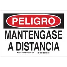Brady PELIGRO Mantengase A Distancia Sign/ Buy online