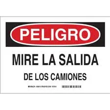 Brady PELIGRO Mire La Salida De Los Camiones Sign/ Buy online