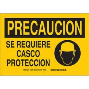 Brady PRECAUCION Se Requiere Casco Proteccion Sign/ Buy online