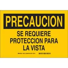 Brady PRECAUCION Se Requiere Proteccion Para La Vista Sign/ Buy online