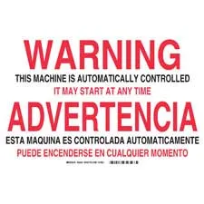 Brady WARNING This Machine Is Automatically Controlled And May Start At Any Time Sign/ Buy online