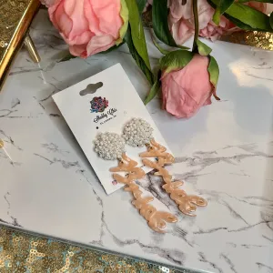 Bride Earrings - Peach