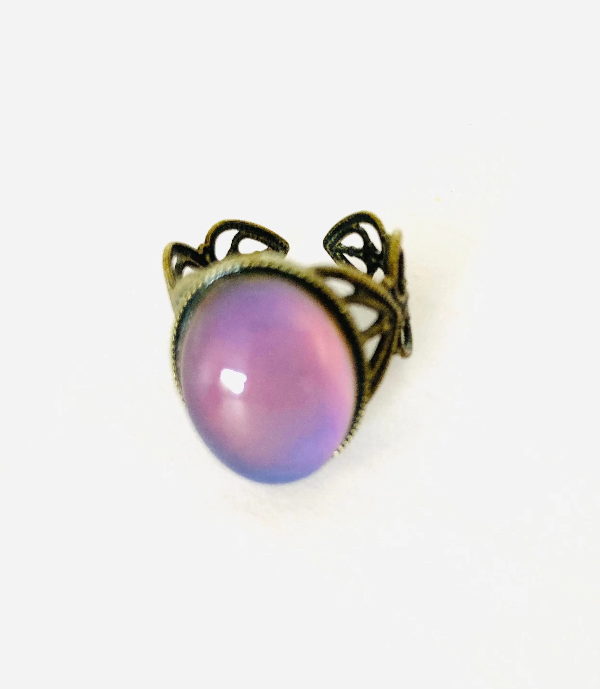 Bronzed Brass Heart Mood Ring