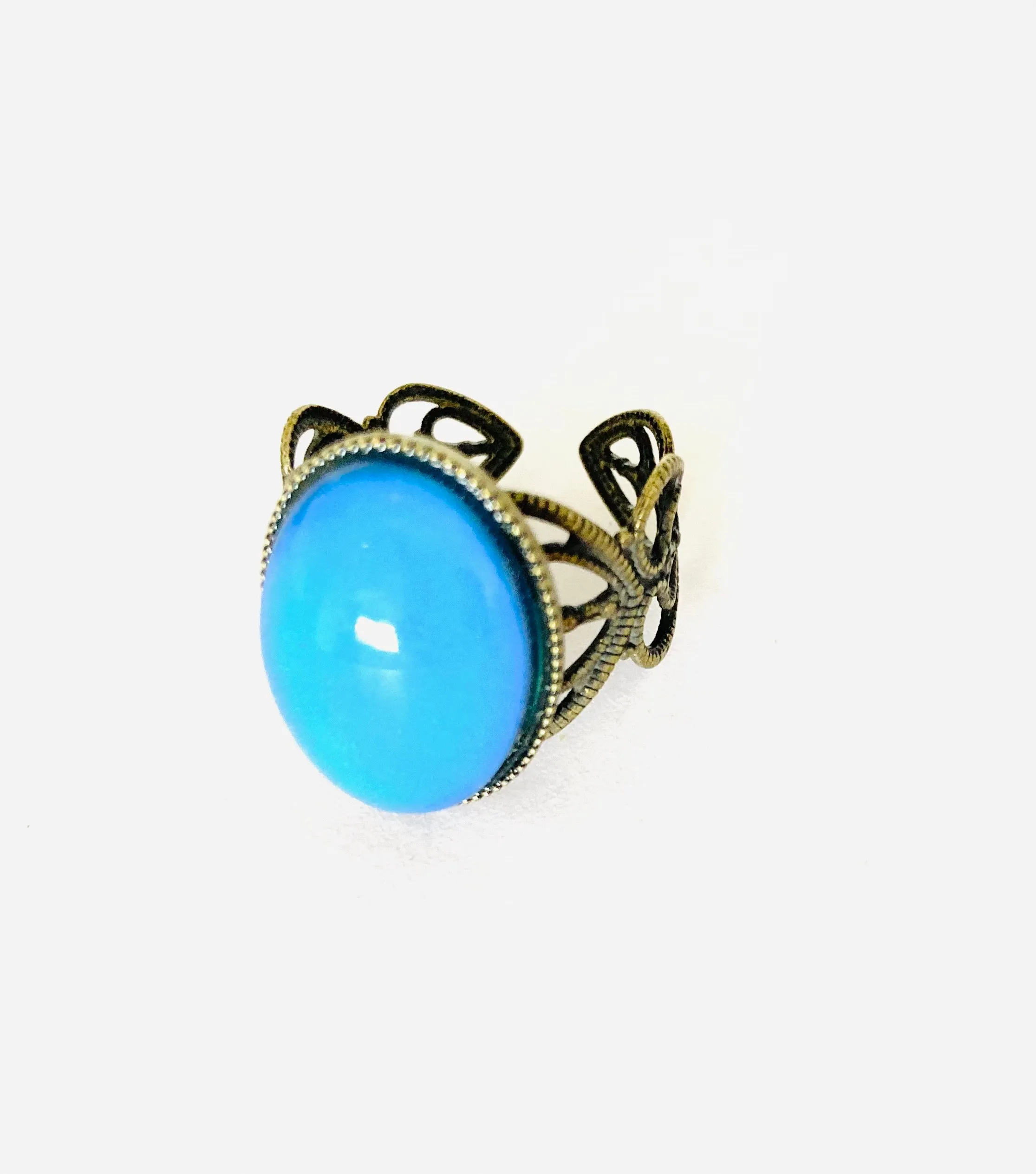 Bronzed Brass Heart Mood Ring
