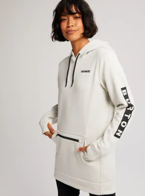 Burton Oak Pull Over Long Hoodiie Womens Stout White Heather